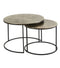 Tables Basses Palma Athezza Dorées Set/2 D75xH50cm