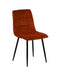 Chaise Manta Athezza Orange Brûlé Velours 50x45x89cm