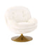 Fauteuil Mémento Athezza Blanc Pied Gold 81x86xH83cm