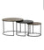 Tables Basses Yuli Athezza Noire / Dorée / Cuivrée S/3 D75xH50cm