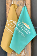 Torchon La Sardine De Cassis Bleu Lagon Blanc 50X80cm