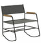 Fauteuil à Bascule Edmond Athezza Toile Gris 60x73xH76cm
