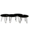 Table Basse Nest Athezza Noire Set/4 Manguier Métal 165.5x59xH39cm