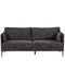 Canapé Moven Athezza Gris 3 Places Velours 198x88x85cm