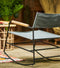 Fauteuil à Bascule Edmond Athezza Toile Gris 60x73xH76cm
