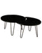 Table Basse Nest Athezza Noire Manguier Métal Set/2 D90x144xH45cm
