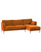 Canapé D’Angle Moven Athezza Moutarde 3 Places Velours 255x155x83cm