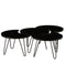 Table Basse Nest Athezza Noire Set/4 Manguier Métal 165.5x59xH39cm
