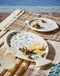 ASSIETTE DE SERVICE OCÉAN POMAX TURQUOISE GRÈS 39x25x2cm