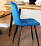 Chaise Manta Athezza Bleu Canard Velours 50x45x89cm